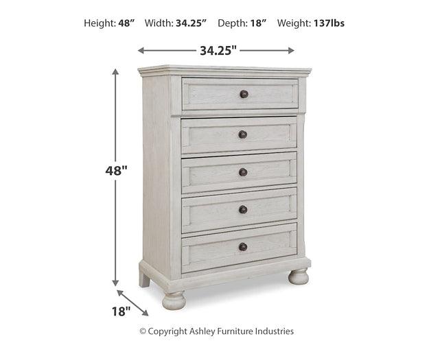 Robbinsdale Chest of Drawers B742-45 White Casual Youth Bed Cases By Ashley - sofafair.com