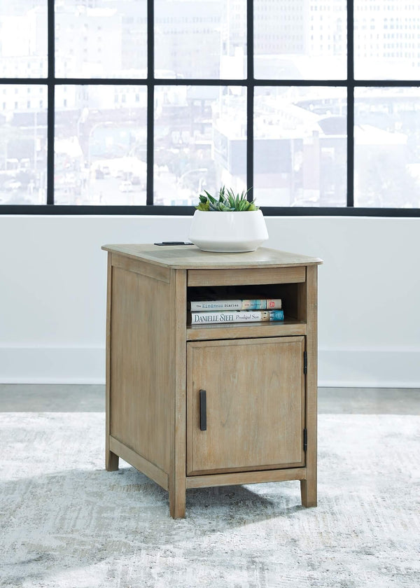 Devonsted Chairside End Table T310-317 Brown/Beige Casual End Table Chair Side By Ashley - sofafair.com