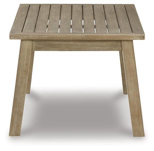 Barn Cove Outdoor Coffee Table P342-701 Brown/Beige Casual Outdoor Cocktail Table By Ashley - sofafair.com