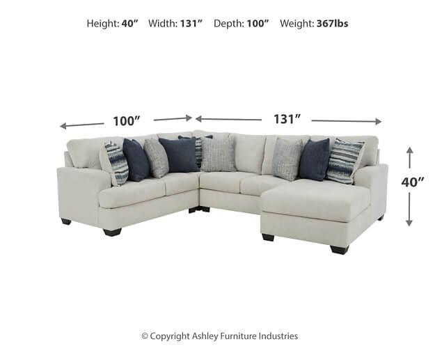Lowder 4-Piece Sectional with Chaise 13611S6 White Casual Stationary Sectionals By AFI - sofafair.com