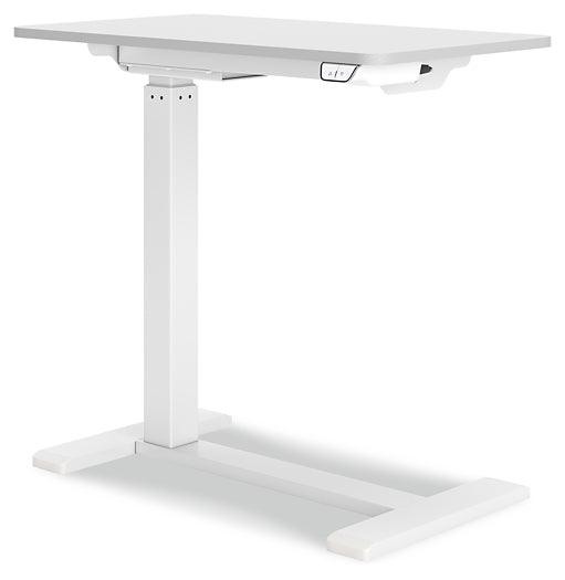 Lynxtyn Adjustable Height Home Office Side Desk H400-212 White Contemporary Desks By Ashley - sofafair.com