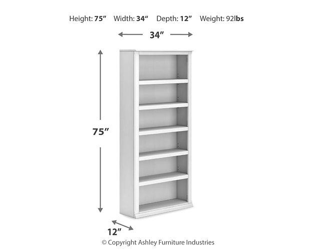 Kanwyn Large Bookcase H777-17 White Traditional Home Office Cases By Ashley - sofafair.com