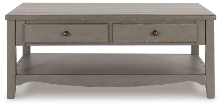 Charina Coffee Table T784-1 Black/Gray Traditional Cocktail Table By Ashley - sofafair.com