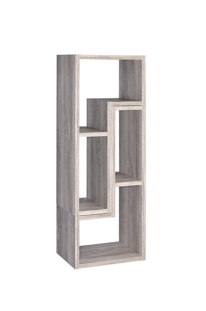 Home office : bookcases 802330 Grey driftwood Rustic Bookcase1 By coaster - sofafair.com
