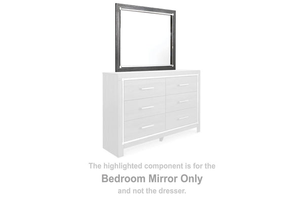 B214-36 Black/Gray Contemporary Lodanna Bedroom Mirror By AFI - sofafair.com