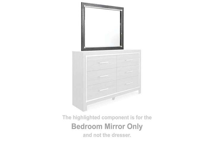 B214-36 Black/Gray Contemporary Lodanna Bedroom Mirror By AFI - sofafair.com