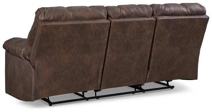 Derwin Reclining Sofa with Drop Down Table 2840189 Brown/Beige Contemporary Motion Upholstery By Ashley - sofafair.com