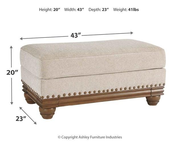 Harleson Ottoman 1510414 Wheat Traditional Stationary Upholstery By AFI - sofafair.com