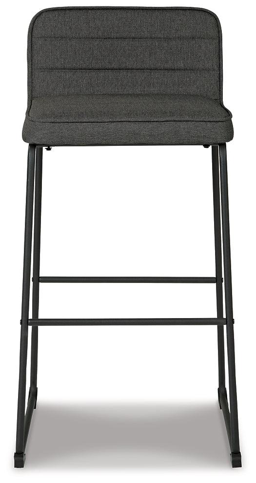 Nerison Bar Height Bar Stool (Set of 2) D225-230X2 Black/Gray Contemporary Barstool By Ashley - sofafair.com