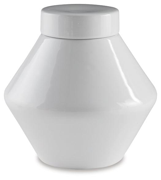 A2000485 White Contemporary Domina Jar (Set of 2) By Ashley - sofafair.com
