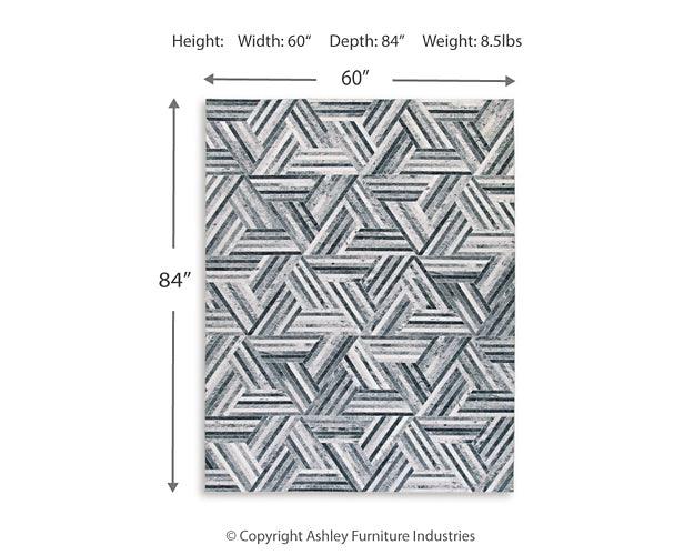 Adalock 5' x 7' Rug R405792 White Contemporary Rug Medium By Ashley - sofafair.com