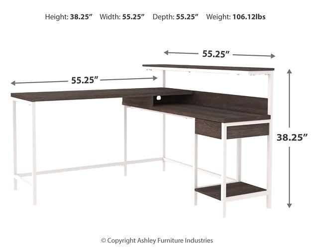 Dorrinson Home Office L-Desk with Storage H287-24 White Casual Desks By Ashley - sofafair.com