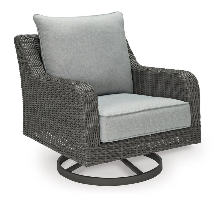 Elite Park Outdoor Sofa, 2 Lounge Chairs and Coffee Table P518P2 Black/Gray Casual Outdoor Package By Ashley - sofafair.com