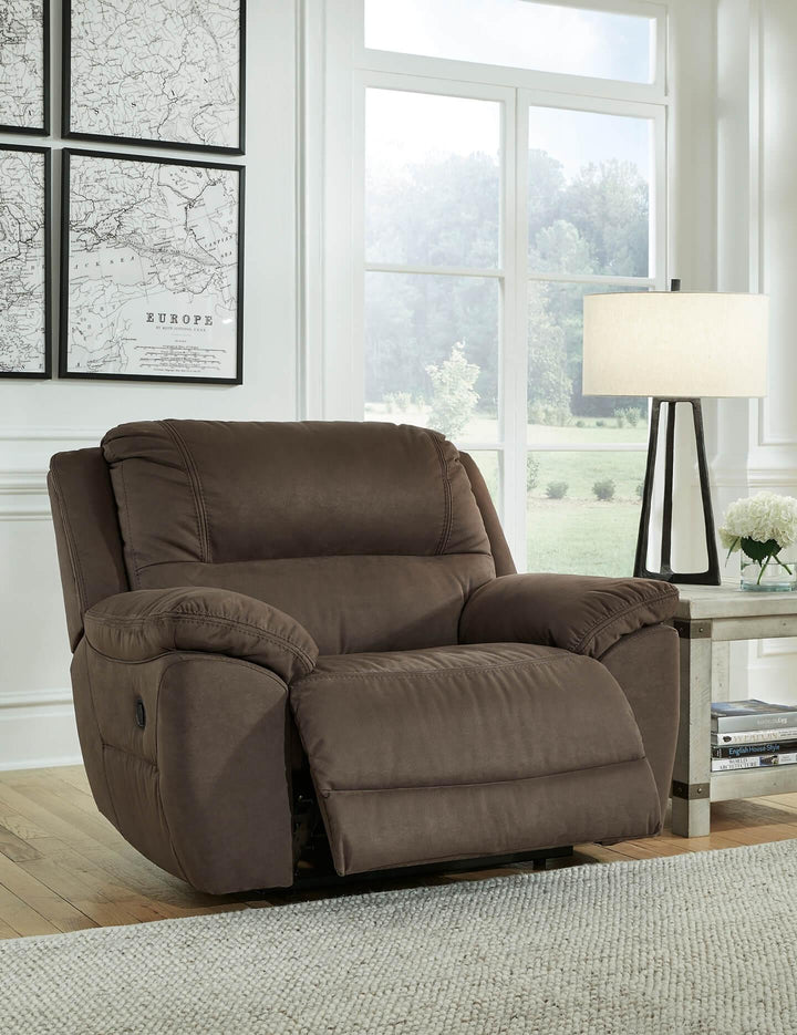 Next-Gen Gaucho Oversized Recliner 5420452 Brown/Beige Contemporary Motion Upholstery By Ashley - sofafair.com