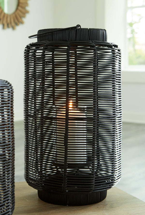 Evonne Lantern A2000564 Black/Gray Casual Candle Holder By Ashley - sofafair.com