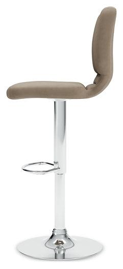 Pollzen Bar Height Bar Stool D121-130 Brown/Beige Contemporary Barstool By Ashley - sofafair.com