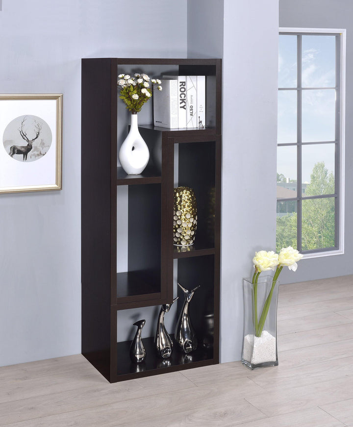 Home office : bookcases 800329 Cappuccino Casual Bookcase1 By coaster - sofafair.com