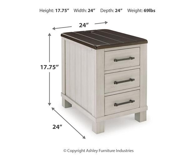 Darborn Chairside End Table T796-7 Black/Gray Casual End Table Chair Side By Ashley - sofafair.com