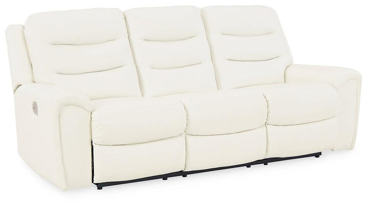 Warlin Power Reclining Sofa 6110415 White Contemporary Motion Upholstery By Ashley - sofafair.com