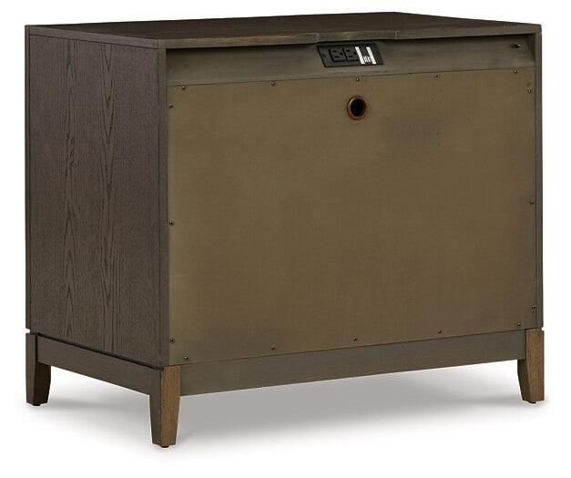 B984-93 Brown/Beige Contemporary Burkhaus Nightstand By AFI - sofafair.com