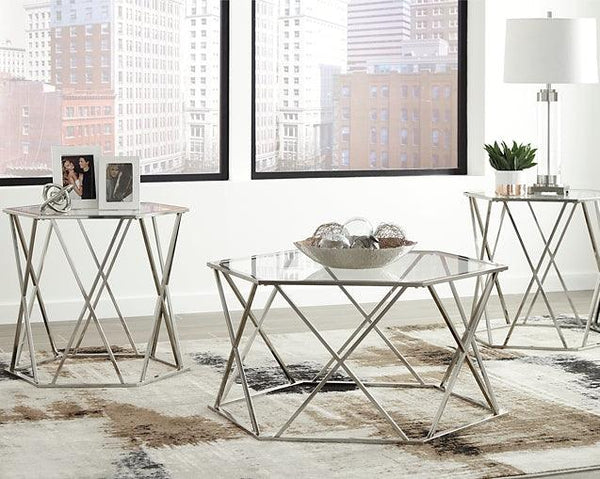 Madanere Table (Set of 3) T015-13 Metallic Contemporary 3 Pack By Ashley - sofafair.com