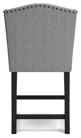 Jeanette Counter Height Bar Stool D702-224 Black/Gray Casual Barstool By AFI - sofafair.com