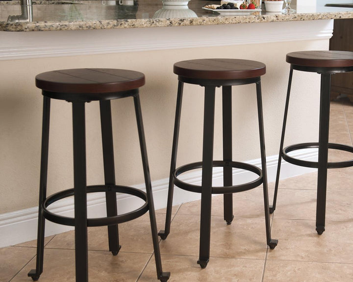 Challiman Bar Height Bar Stool D307-130 Brown/Beige Casual Barstool By Ashley - sofafair.com