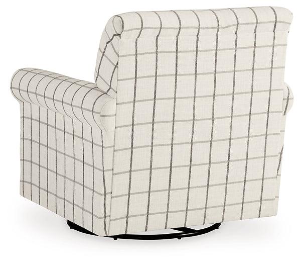 Davinca Swivel Glider Accent Chair 3520442 White Traditional Motion Upholstery By Ashley - sofafair.com