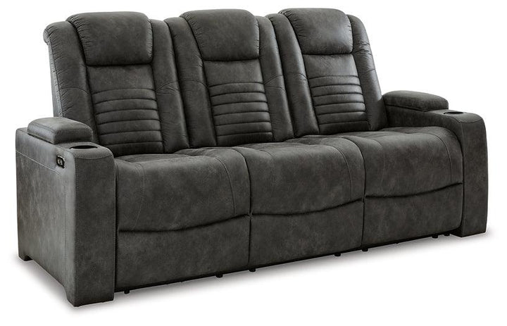 Soundcheck Power Reclining Sofa 3060615 Brown/Beige Contemporary Motion Upholstery By Ashley - sofafair.com