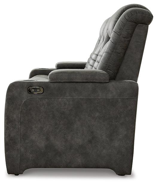 Soundcheck Power Reclining Sofa 3060615 Brown/Beige Contemporary Motion Upholstery By Ashley - sofafair.com