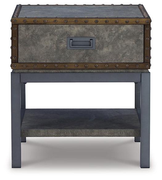 Derrylin End Table T973-3 Black/Gray Casual Motion Occasionals By Ashley - sofafair.com