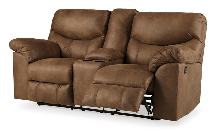 Boxberg Reclining Sofa and Loveseat 33802U1 Brown/Beige Contemporary Motion Upholstery Package By Ashley - sofafair.com