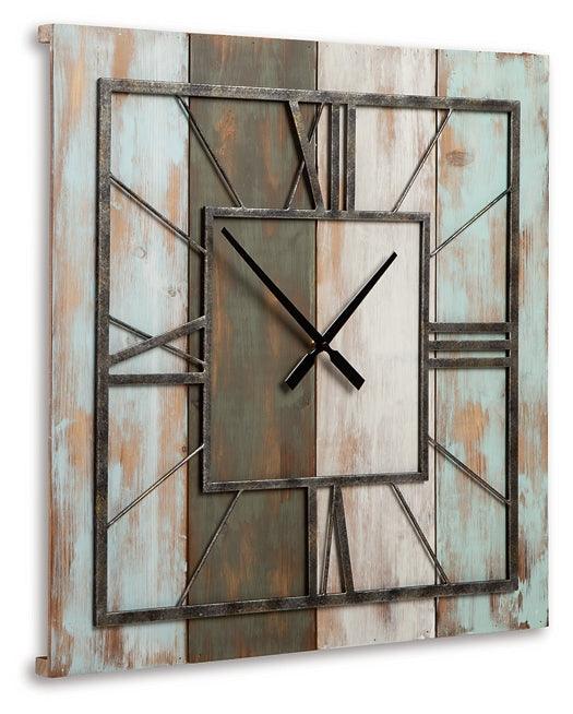 A8010239 Natural Casual Perdy Wall Clock By Ashley - sofafair.com