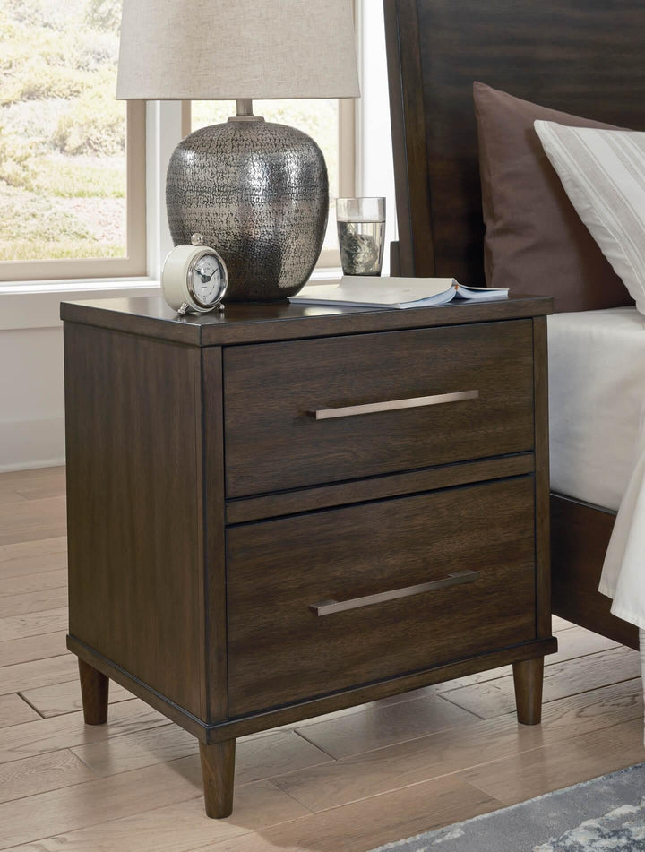 B374-92 Brown/Beige Contemporary Wittland Nightstand By AFI - sofafair.com