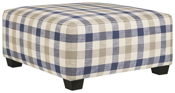Meggett Oversized Accent Ottoman 1950408 Nautical Casual Stationary Upholstery By AFI - sofafair.com