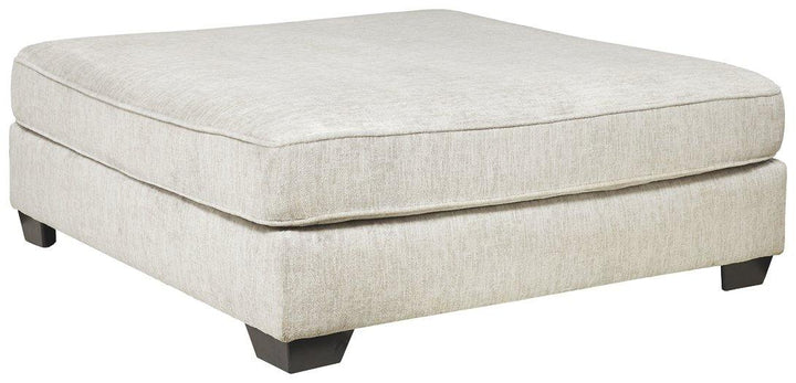 Rawcliffe Oversized Accent Ottoman 1960408 Parchment Casual Stationary Sectionals By AFI - sofafair.com