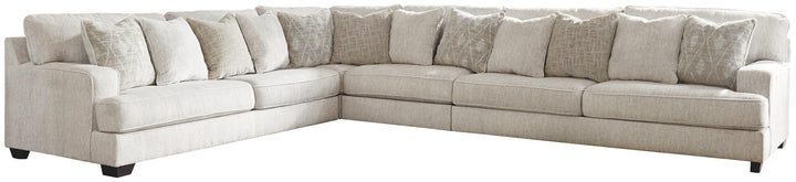 Rawcliffe 4Piece Sectional 19604S2 Parchment Casual Stationary Sectionals By AFI - sofafair.com