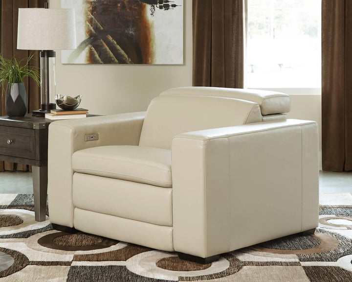 Texline Power Recliner U5960413 Brown/Beige Contemporary Motion Upholstery By Ashley - sofafair.com