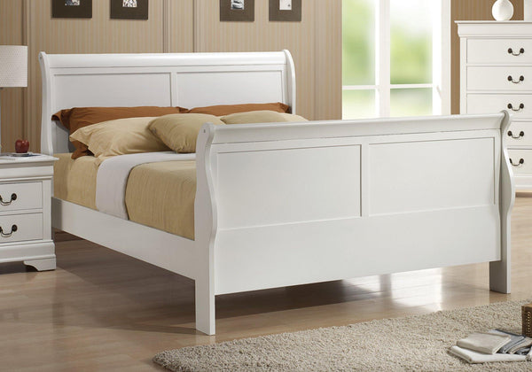 Louis philippe 204691 White Traditional queen bed By coaster - sofafair.com