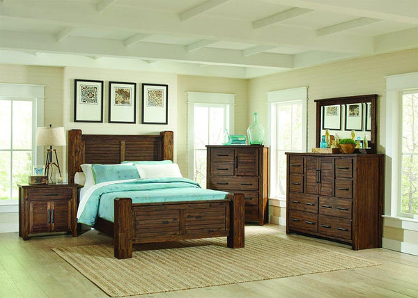 Sutter creek rustic vintage bourbon eastern bed 204531 queen bed By coaster - sofafair.com