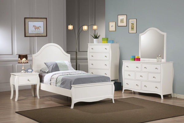 Dominique french country white full five-piece five pieces set 400561-S5 bedroom sets By coaster - sofafair.com