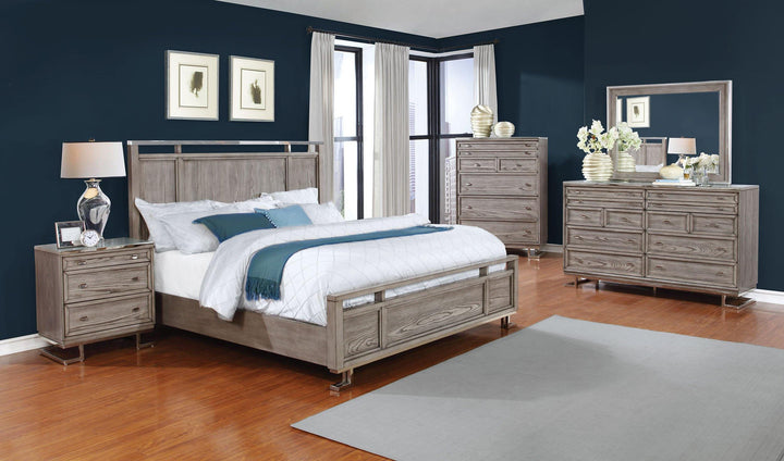 the johnathan bedroom industrial shell queen four-piece four pieces set 205191-S4 bedroom sets By coaster - sofafair.com