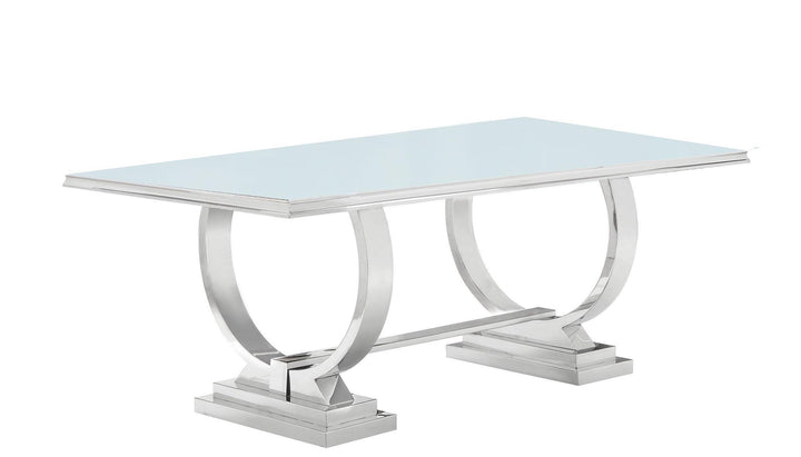 Dining table 108811 White Dining Table1 By coaster - sofafair.com