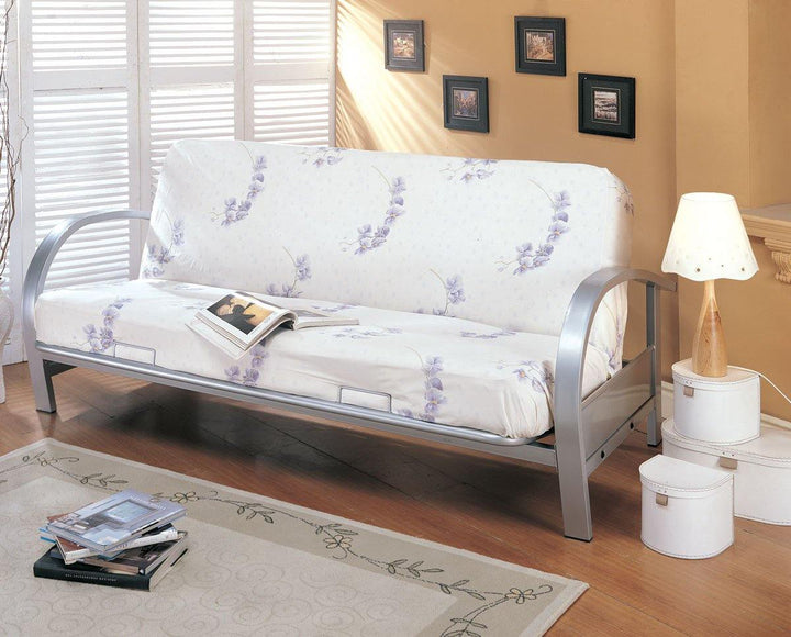 7251 Silver metal Living room : futon frames By coaster - sofafair.com
