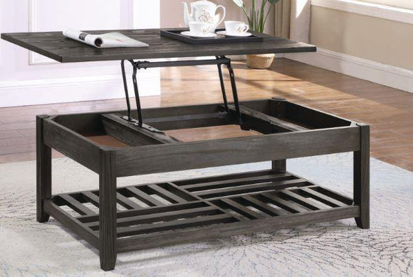 722288 Rustic grey lift-top coffee table By coaster - sofafair.com