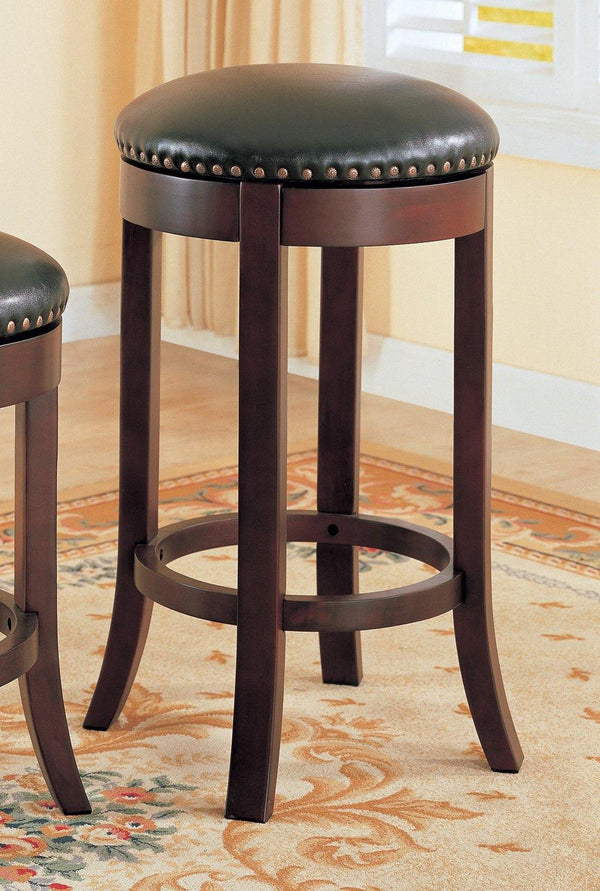 101060 Black Transitional Bar stools: wood fixed height By coaster - sofafair.com