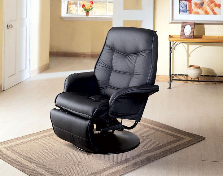 Living room : recliners 7501 Black Contemporary leatherette recliners By coaster - sofafair.com