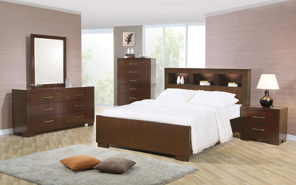 Jessica dark cappuccino king four-piece bedroom with storage bed four pieces set 200719-S4 bedroom sets By coaster - sofafair.com
