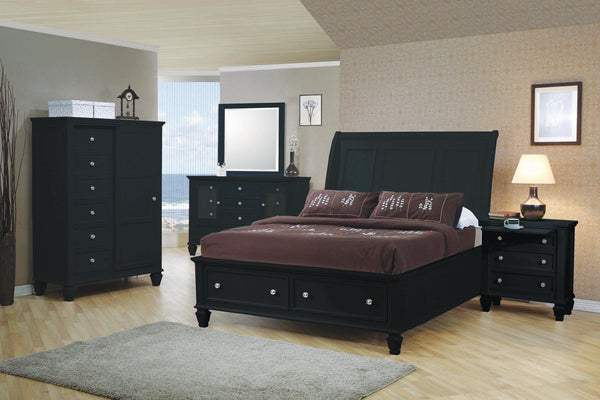 Sandy beach black king five-piece bedroom five pieces set 201329-S5 bedroom sets By coaster - sofafair.com