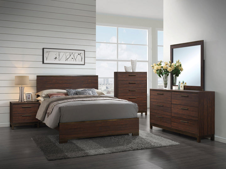 Edmonton transitional rustic tobacco queen four-piece four pieces set 204351-S4 bedroom sets By coaster - sofafair.com